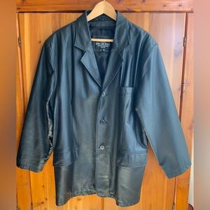 Oscar Piel Perfect Leather Black Jacket Size L
